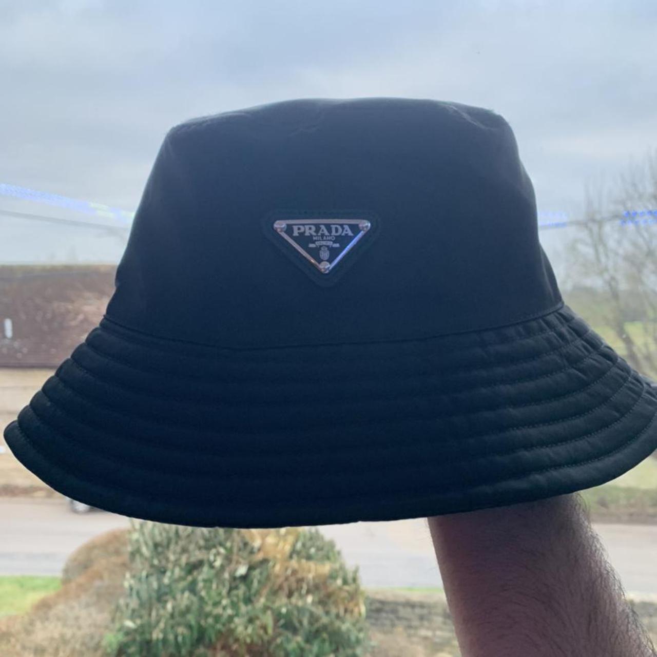 Prada Men's Black Hat | Depop