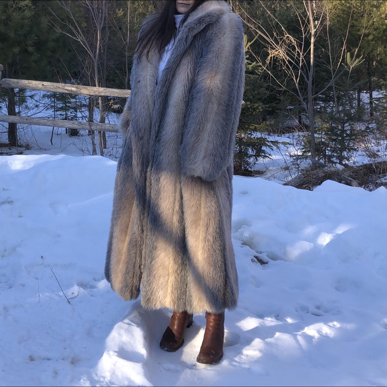 Faux Fur Coat 1980's Vintage shops Jordache Womens Medium