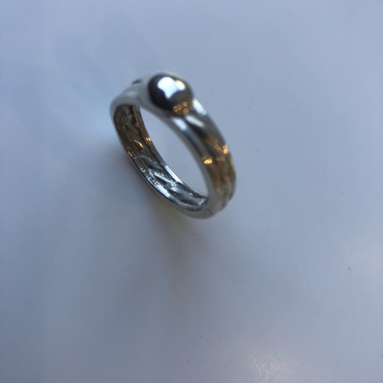 Custom Snuff Spoon Ring, 70s Vintage Sterling Silver... Depop