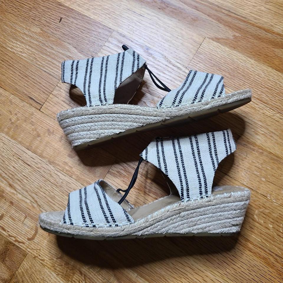 Eileen Fisher purchases Agnes Stripe Wedge Espadrille Sandals