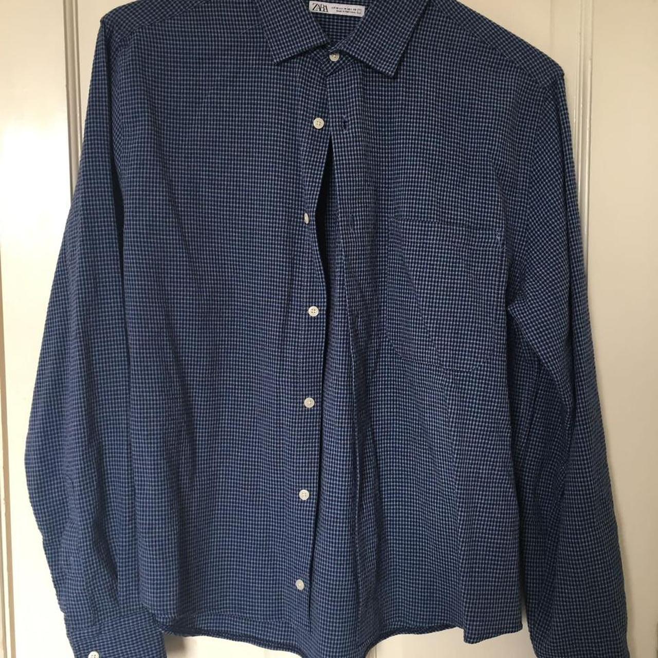 Zara Men's Blue Shirt | Depop