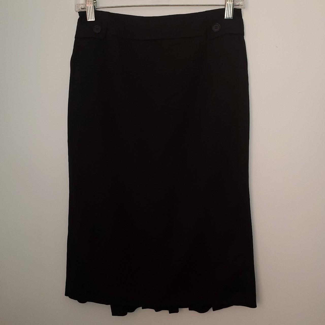 Reiss Black Pleated A-Line Skirt 2 Awesome black... - Depop