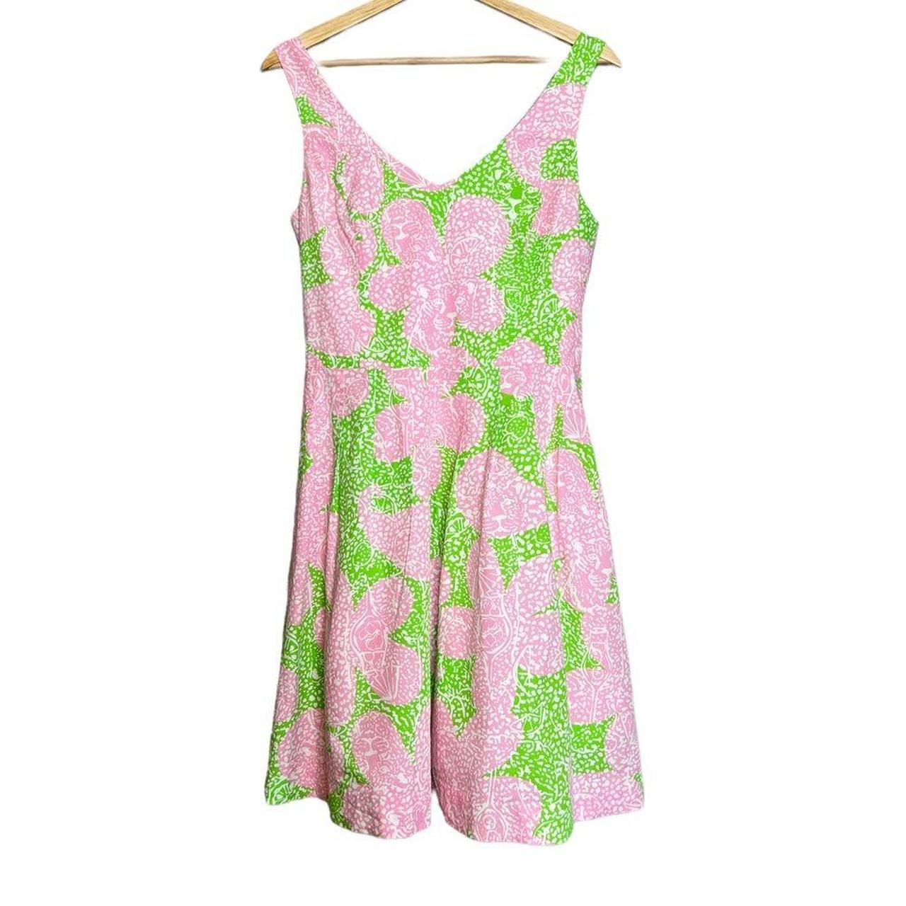 Lilly Pulitzer Women's Green and Pink Dress