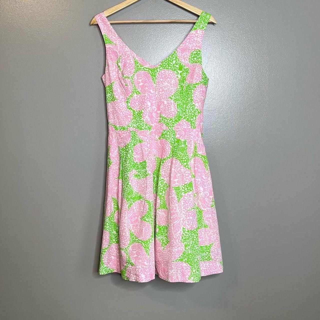 Lilly Pulitzer Women's Green and Pink Dress (3)