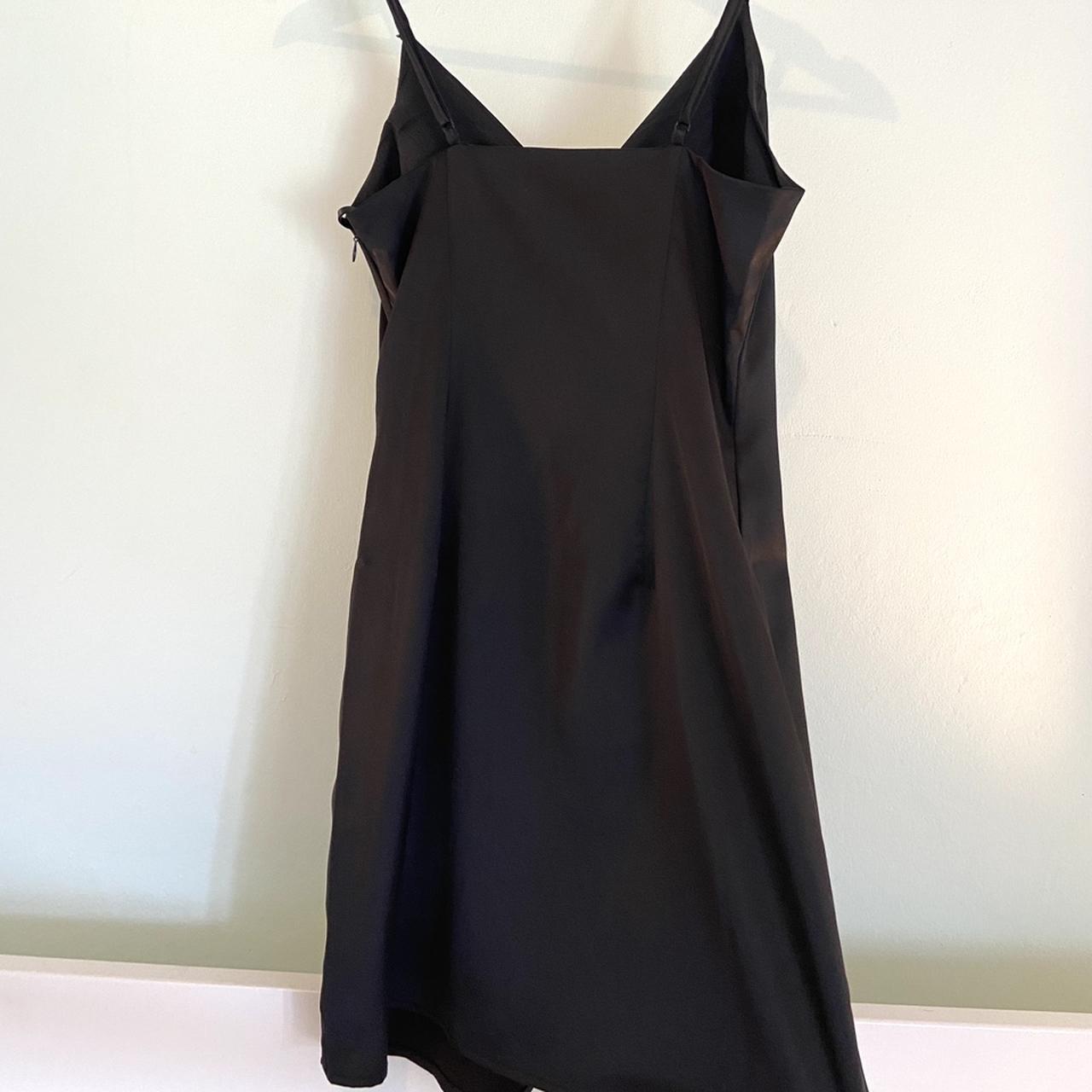 stunning black silk satin slip dress from Revolve.... - Depop