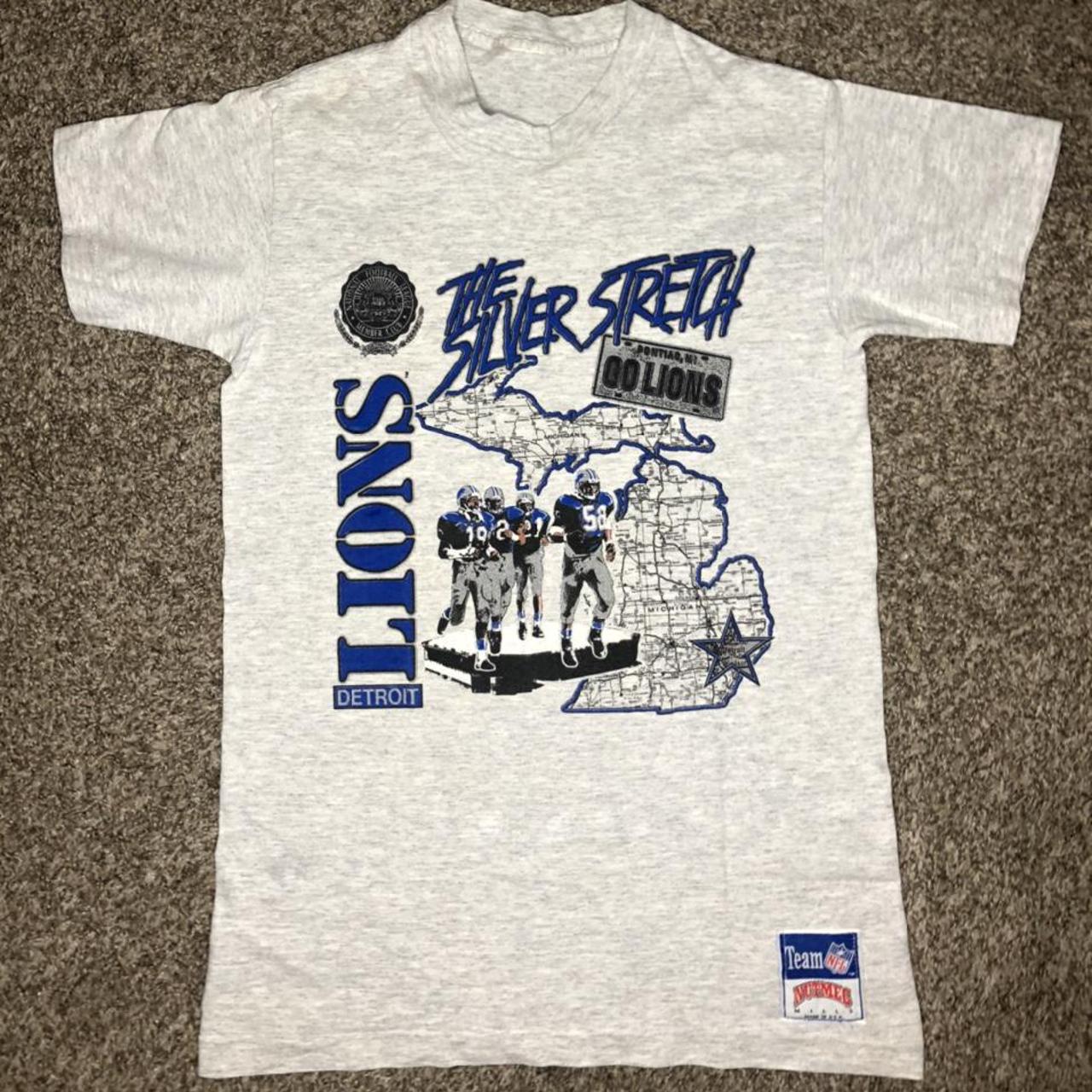 Detroit Lions Men's Gray Club T-Shirt - Vintage Detroit Collection