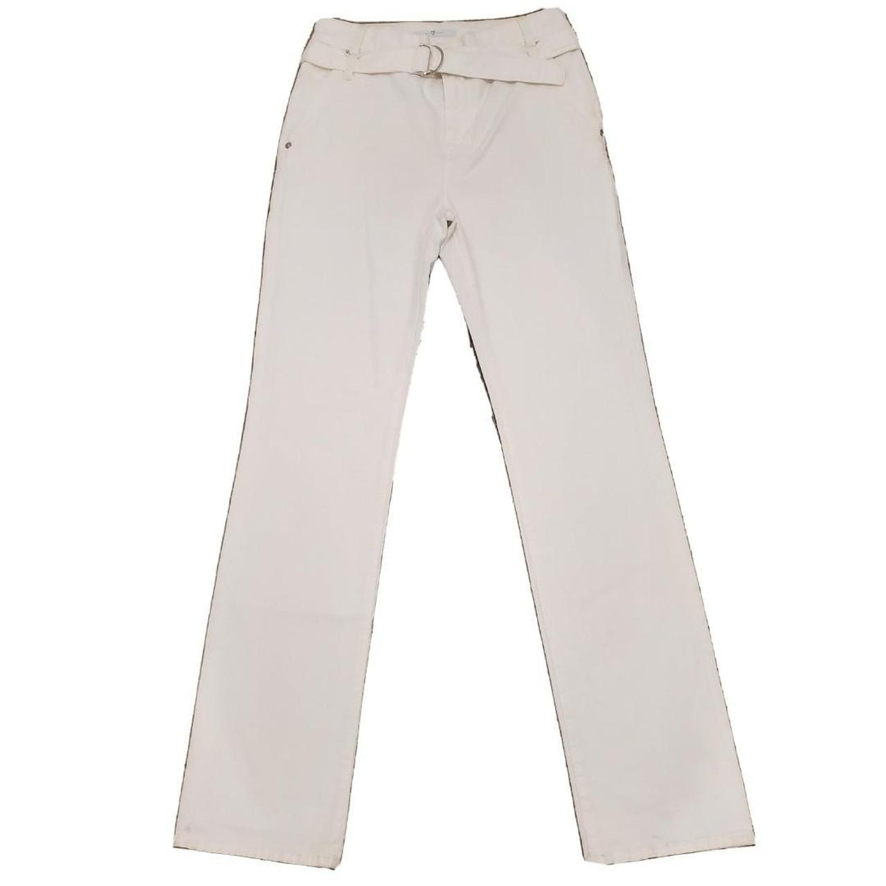 7 For All Mankind Women's White Jeans | Depop