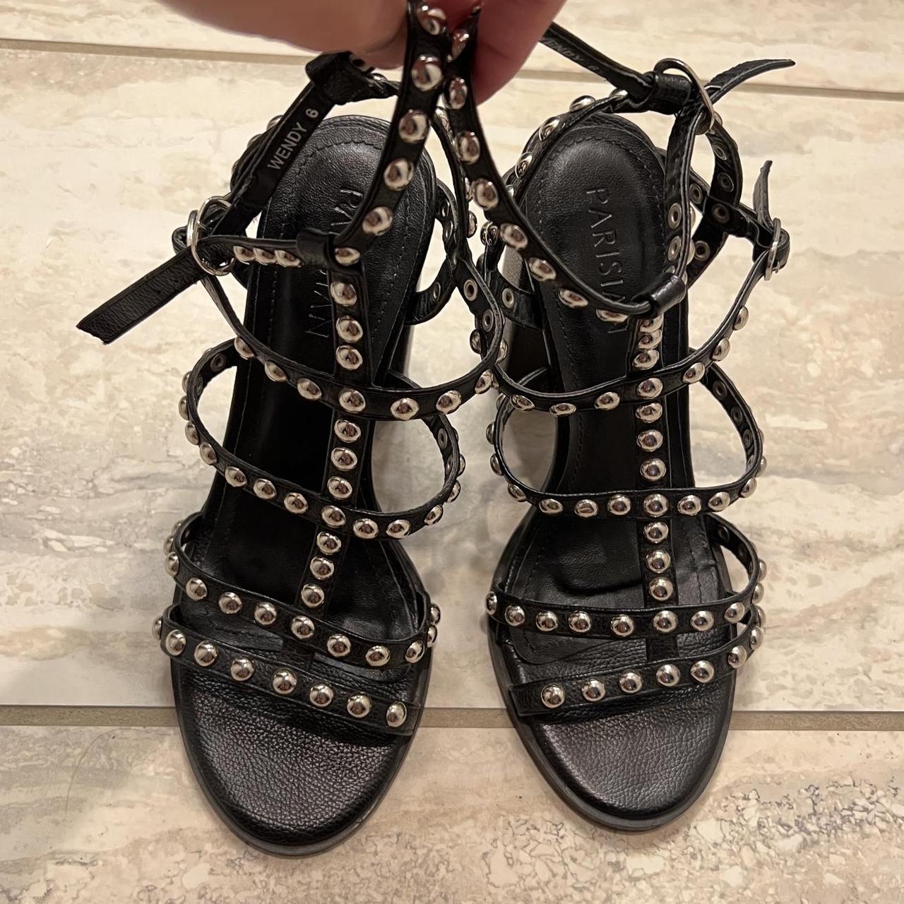 PARISIAN Rock Stud Sandals (Black) - Size 6 - Depop