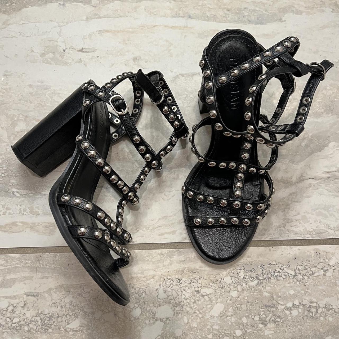 PARISIAN Rock Stud Sandals (Black) - Size 6 - Depop