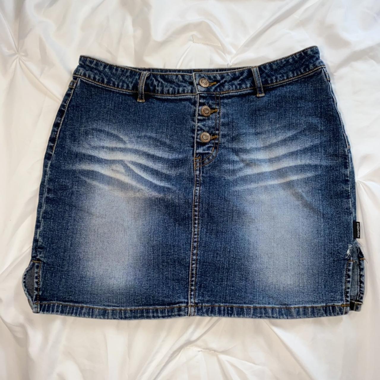 rampage jean company mini skirt. us women size 9.... - Depop