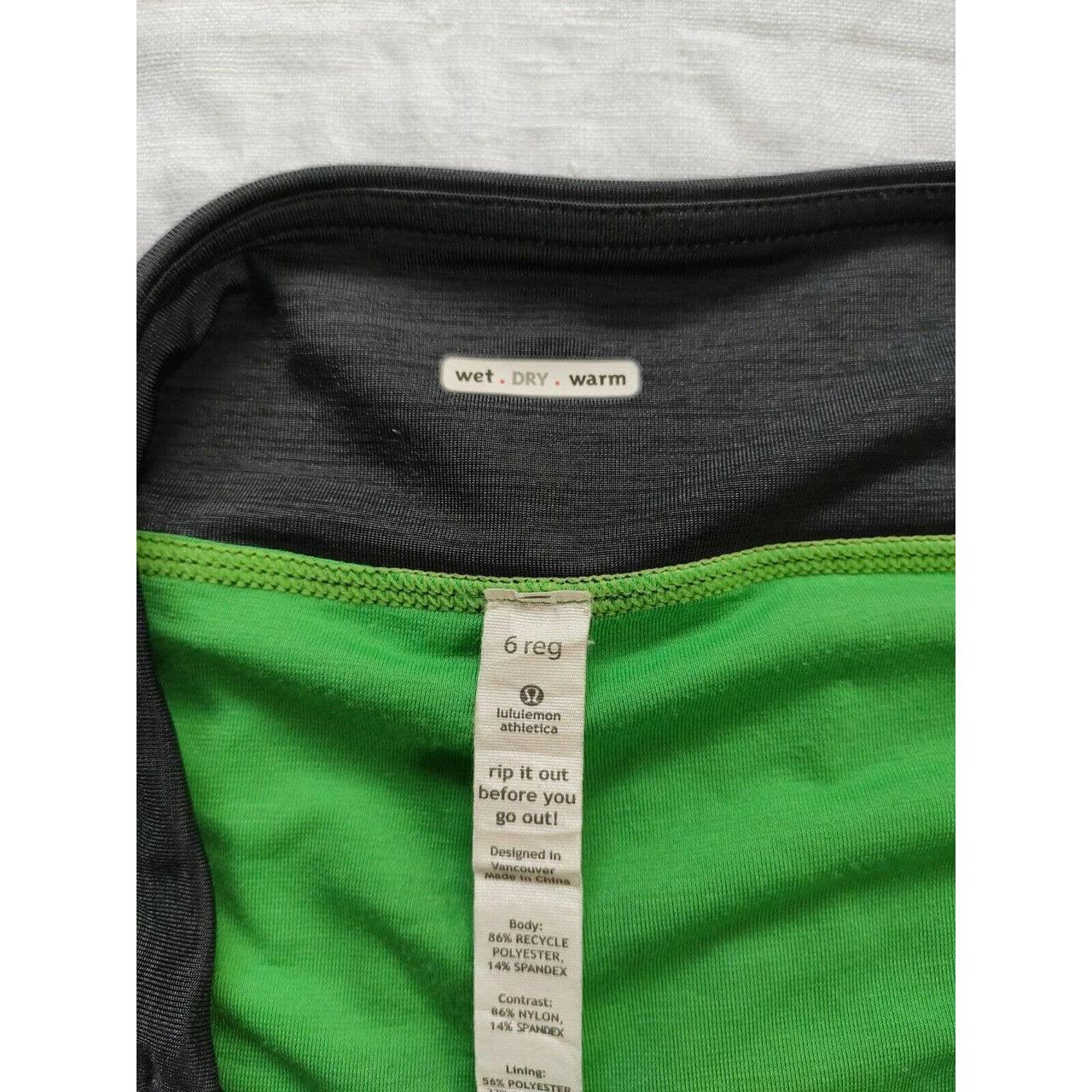 Lululemon Skirt size 6 charcoal coal gray grey green... Depop