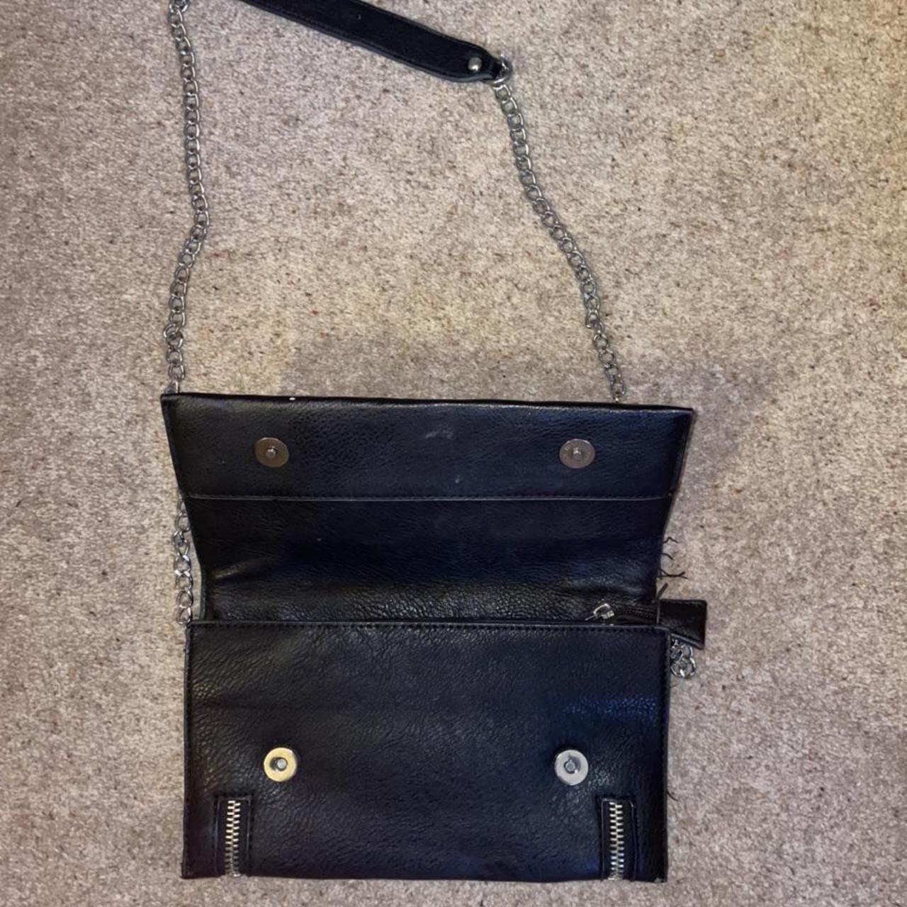 Black crossbody bag 2 compartments (1 zipped) and 1... Depop