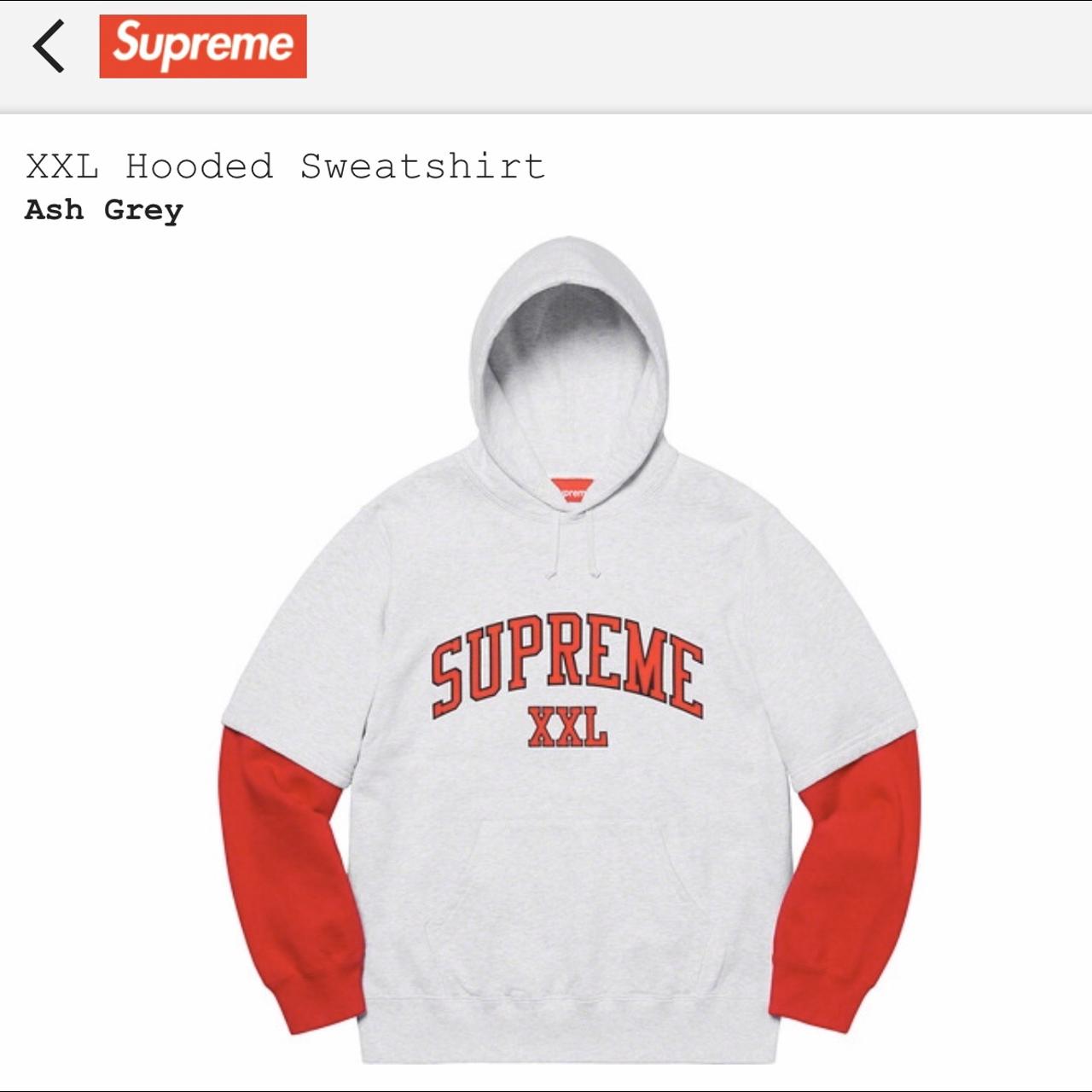 supreme xxl hooded sweatshirt