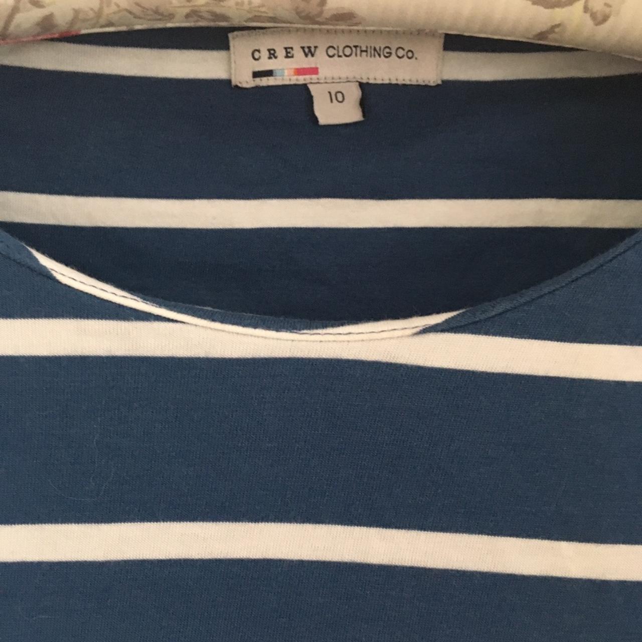 J.Crew Women's Blue and White Dress | Depop