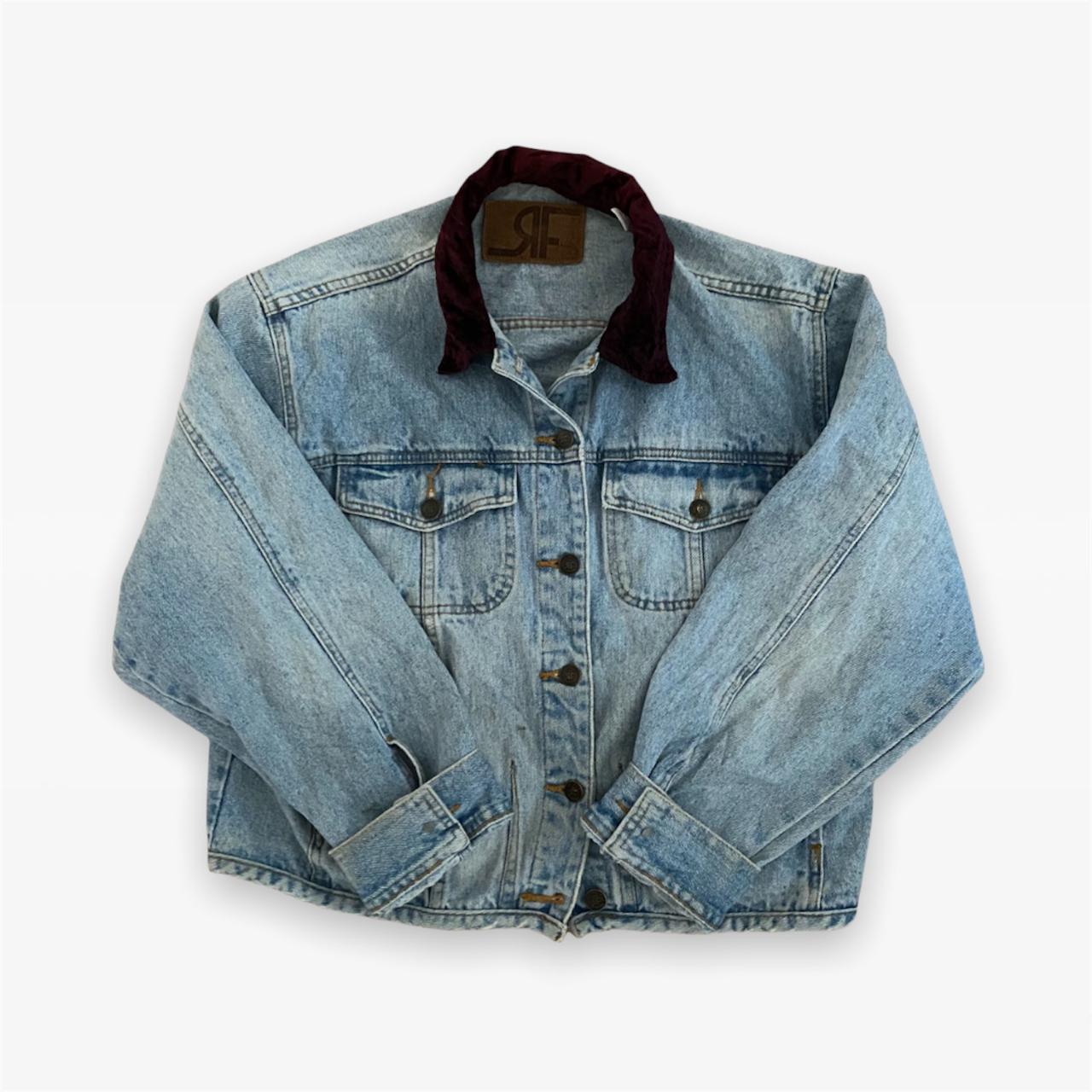 Vintage 90s USA Denim Jacket. Perfect shade of blue... - Depop