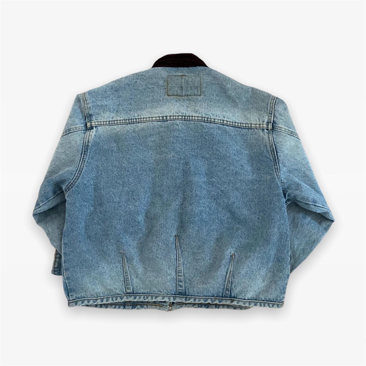 Vintage 90s USA Denim Jacket. Perfect shade of blue... - Depop