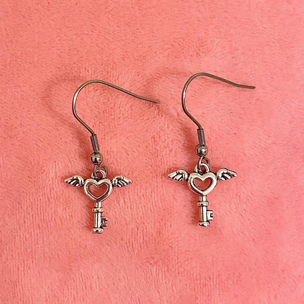 Skeleton on sale key earrings