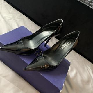 Stuart Weitzman black patent fever heels Good Depop