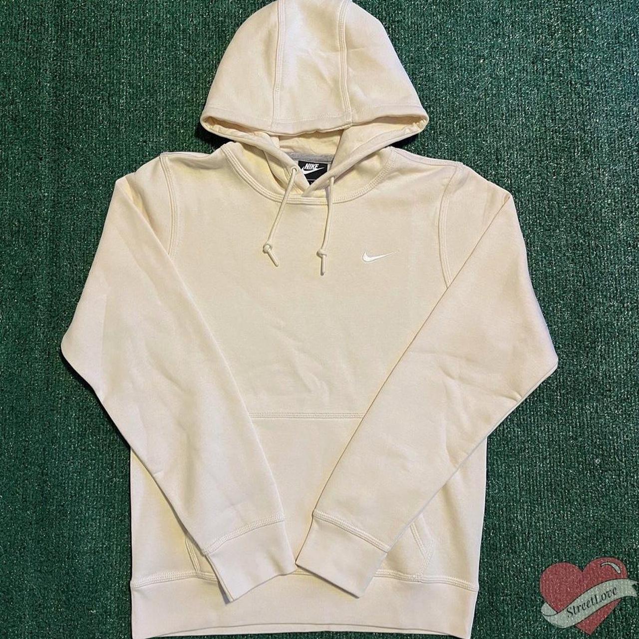 cream vintage nike hoodie