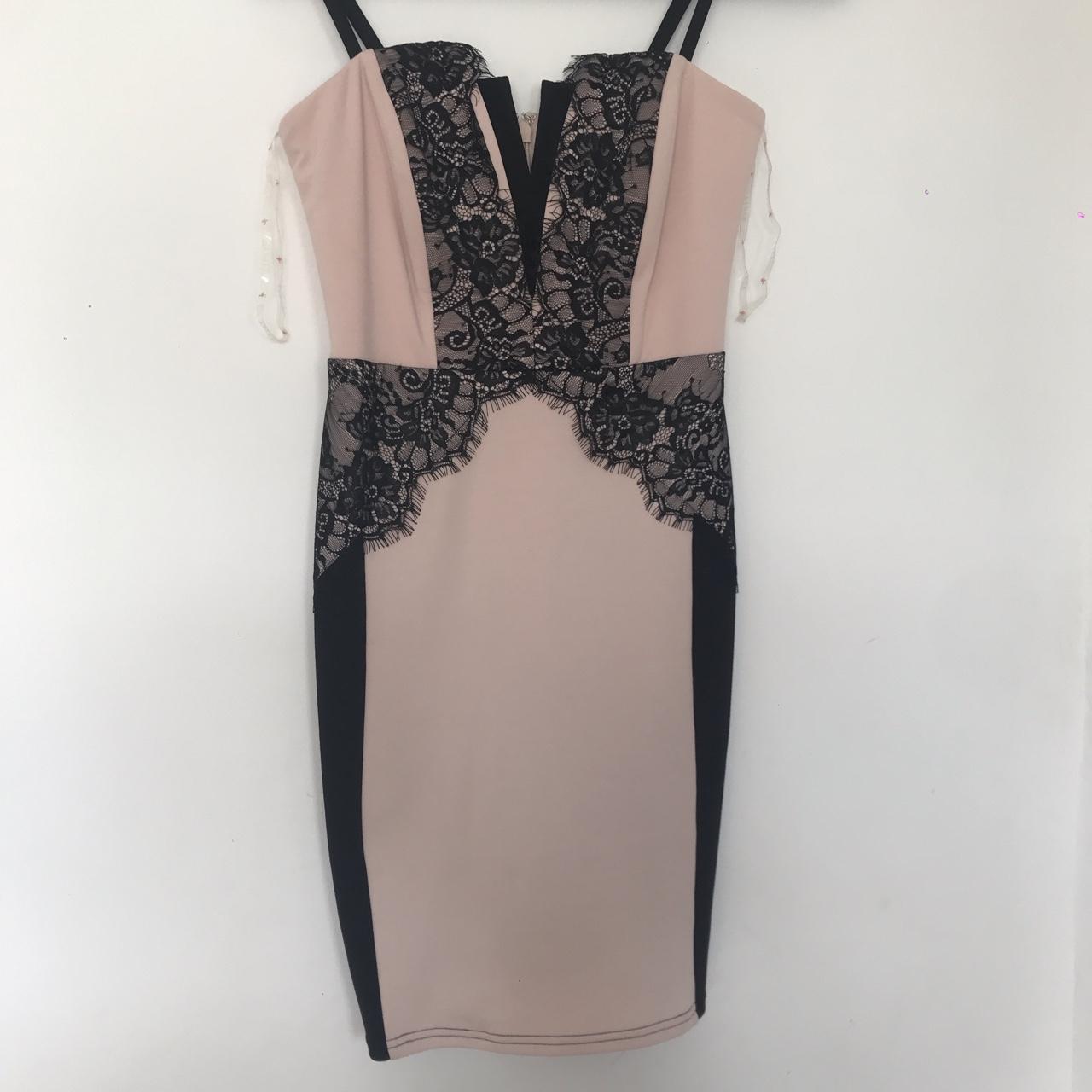 Lipsy lace outlet trim bandage dress