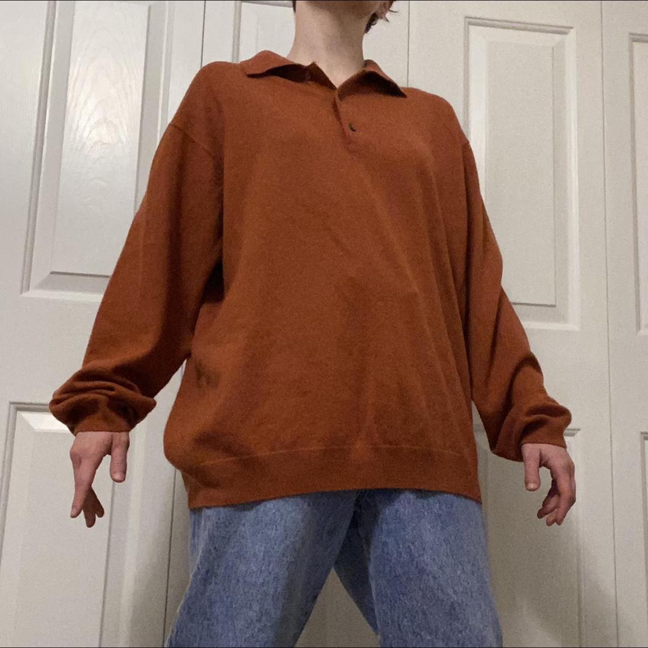 burnt orange cashmere sweater