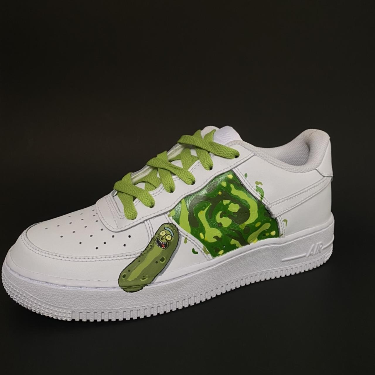 Rick and Morty themed pickle Rick Air Force... - Depop