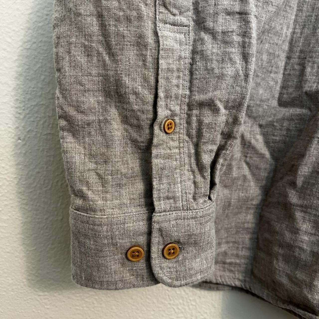 Muji Men's Cream and Brown Shirt | Depop