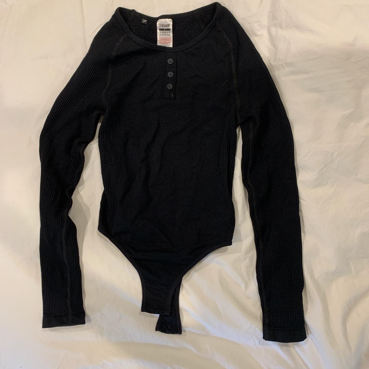Gymshark Women's Black Bodysuit Depop