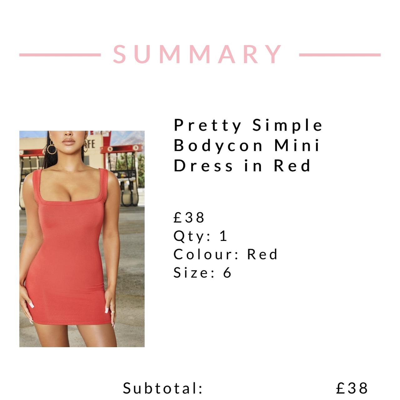 Oh Polly red bodycon dress size 6. Only worn once so... Depop