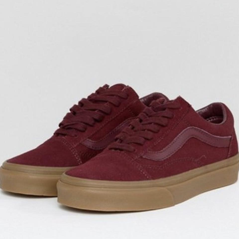 Red vans with gum sales bottom