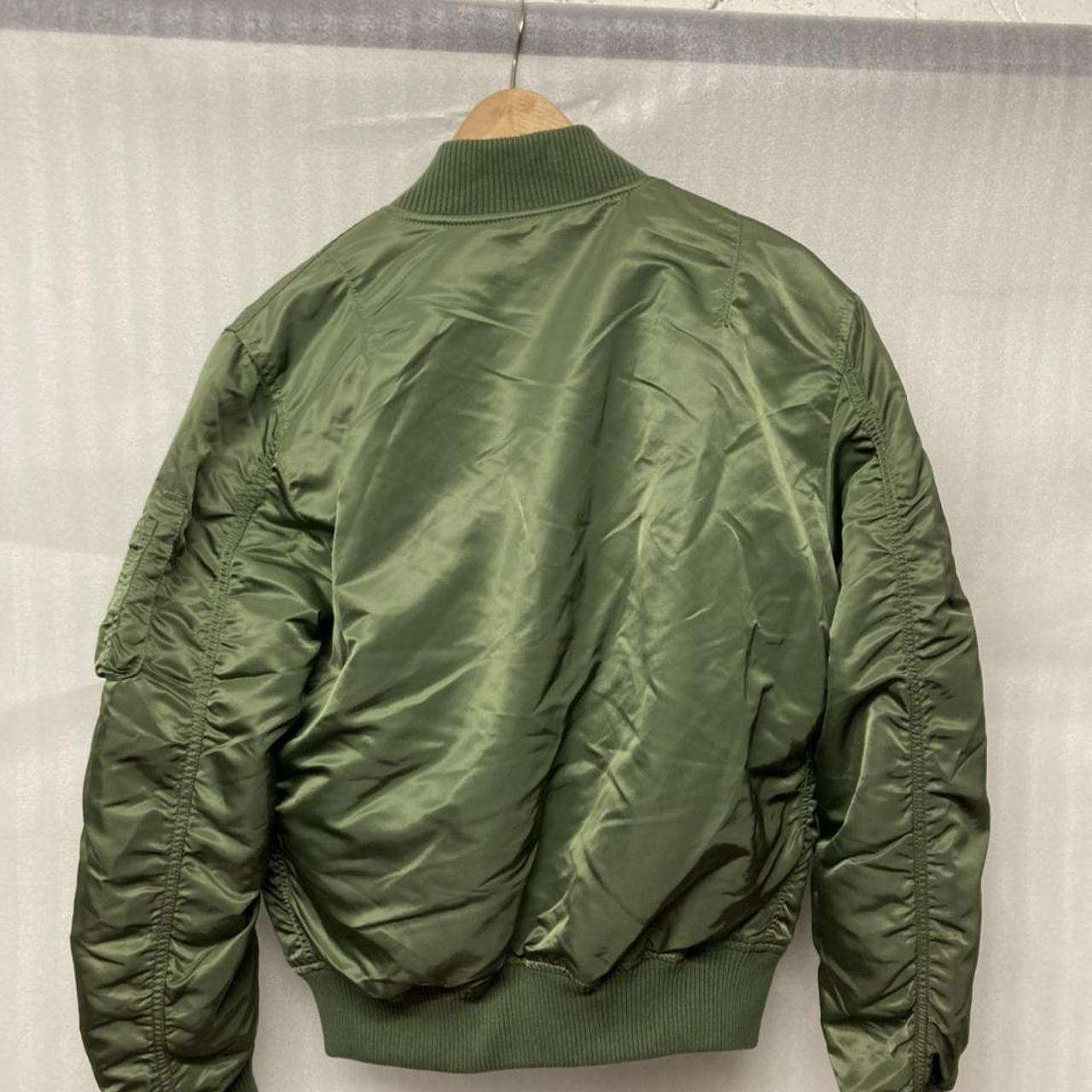 Alpha Industries’ MA-1 Bomber Jacket Green nylon,... - Depop