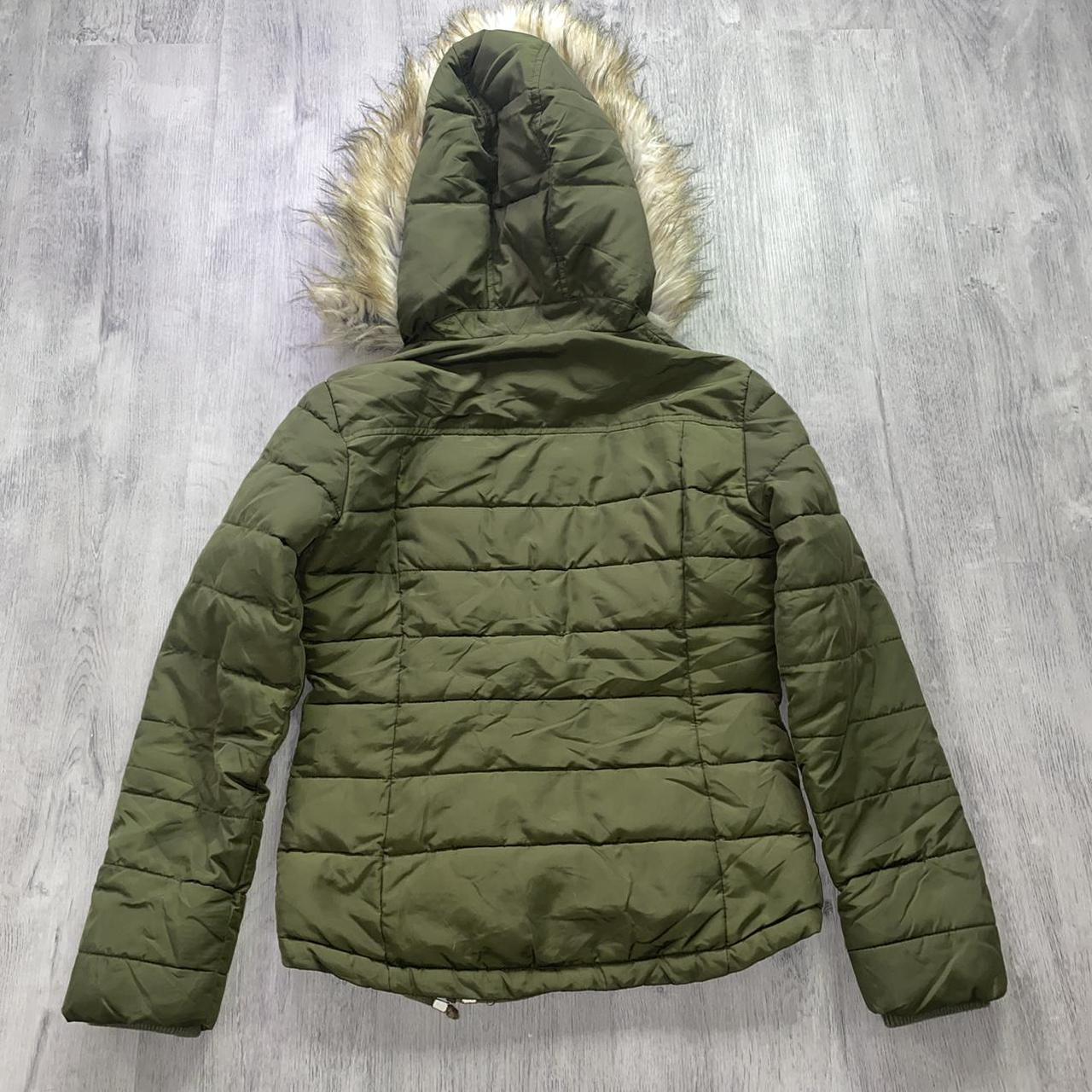 HOT Padded Puffer Topshop Green Puffer Coat Topshop Khaki