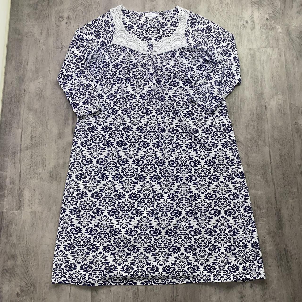 John Lewis, vintage pattern style maxi night dress,... Depop