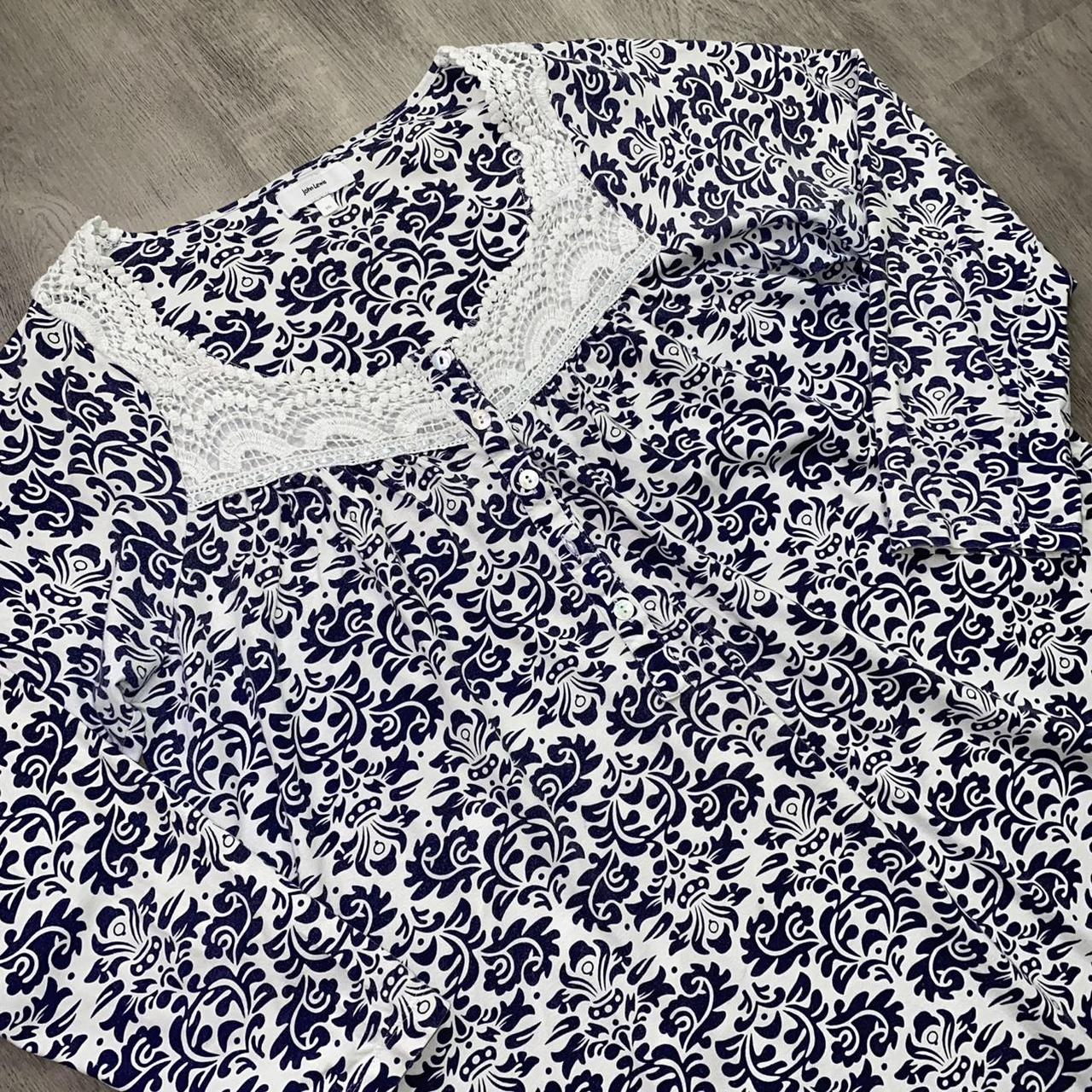 John Lewis, vintage pattern style maxi night dress,... Depop