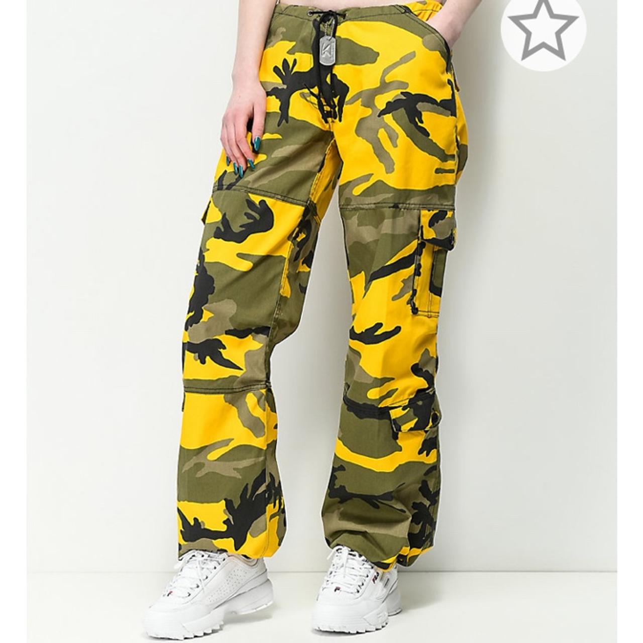 Yellow camo cargo on sale pants