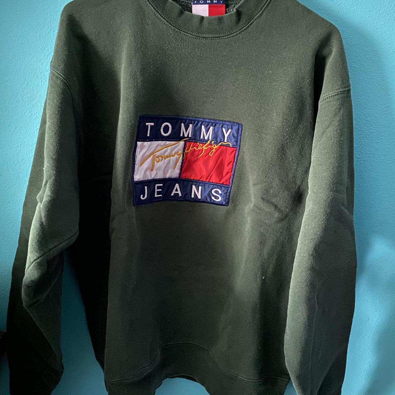 VTG 90 s Bootleg Tommy Hilfiger Crewneck Depop