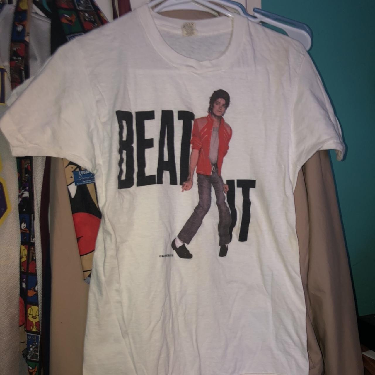 Vintage Michael Jackson Thriller t-shirt. Shirt is - Depop