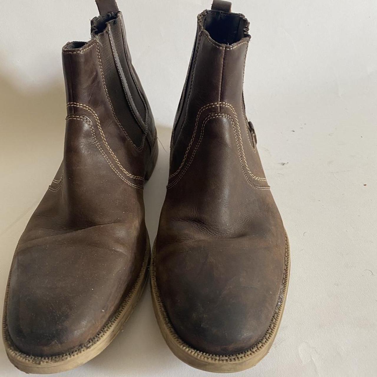 Brown Leather Stacy Adams cowboy boots size 8.5MENS.... - Depop