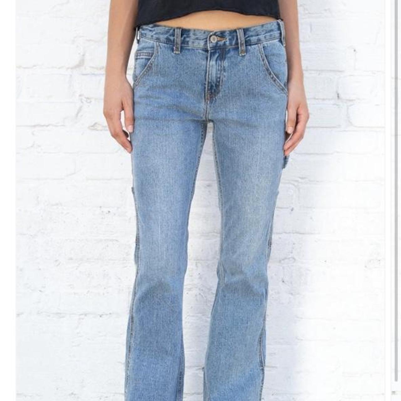 Natalie jeans brandy melville low rise light wash... - Depop