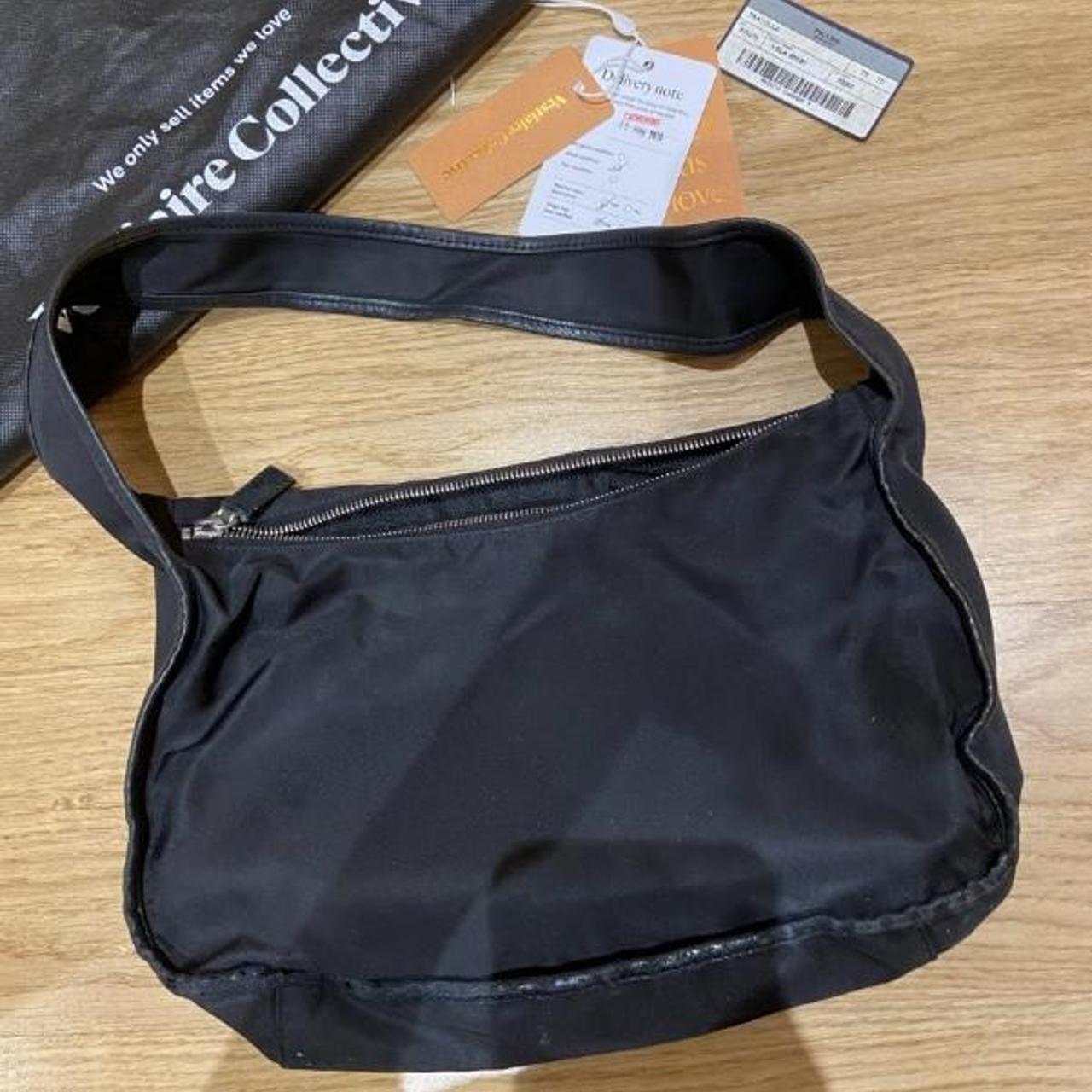 Vintage Prada Nylon shoulder bag. Defaults of the... Depop