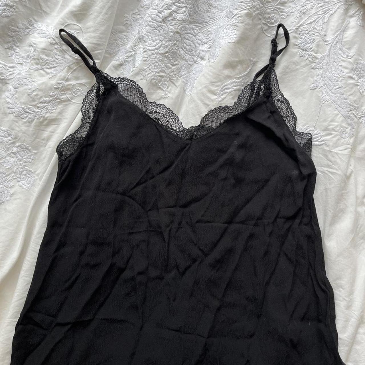 Black lace cami, Springfields Size EUR36, amazing... - Depop