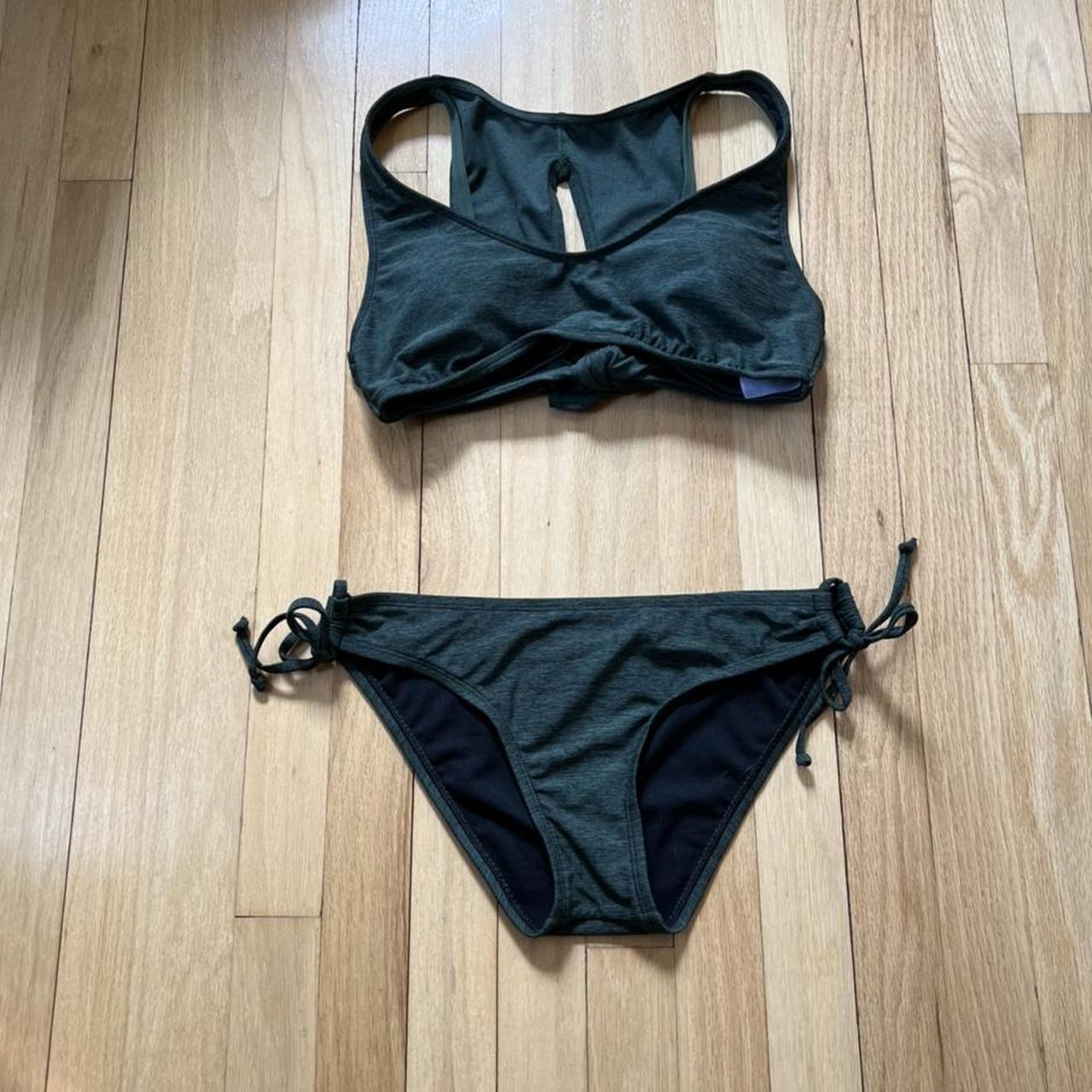 Olive green swim set, new and never worn without... - Depop