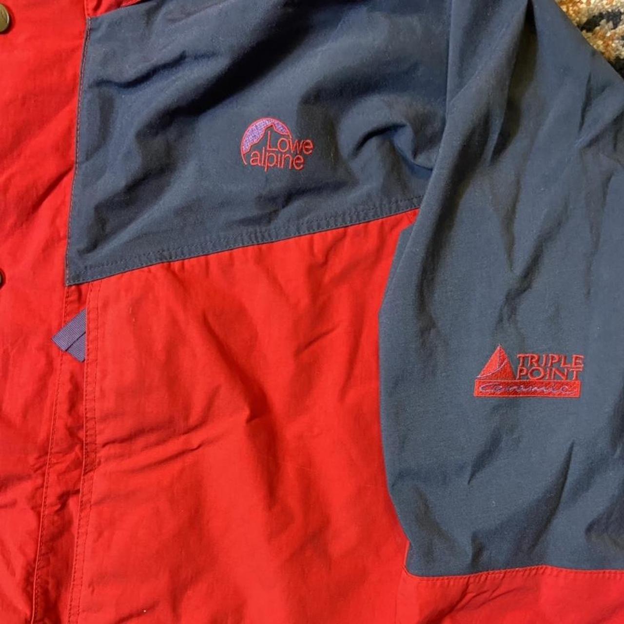 Goretex Anorak Style Jacket By Lowe Alpine Red with... - Depop
