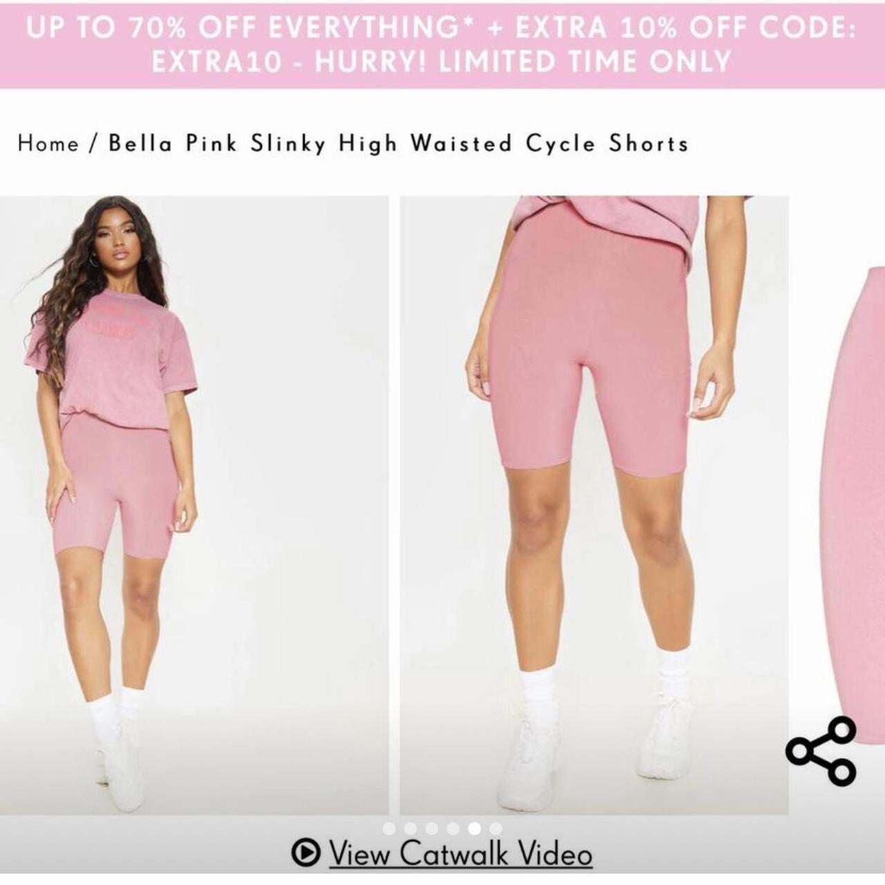 Pretty Little Thing pink slinky high waisted