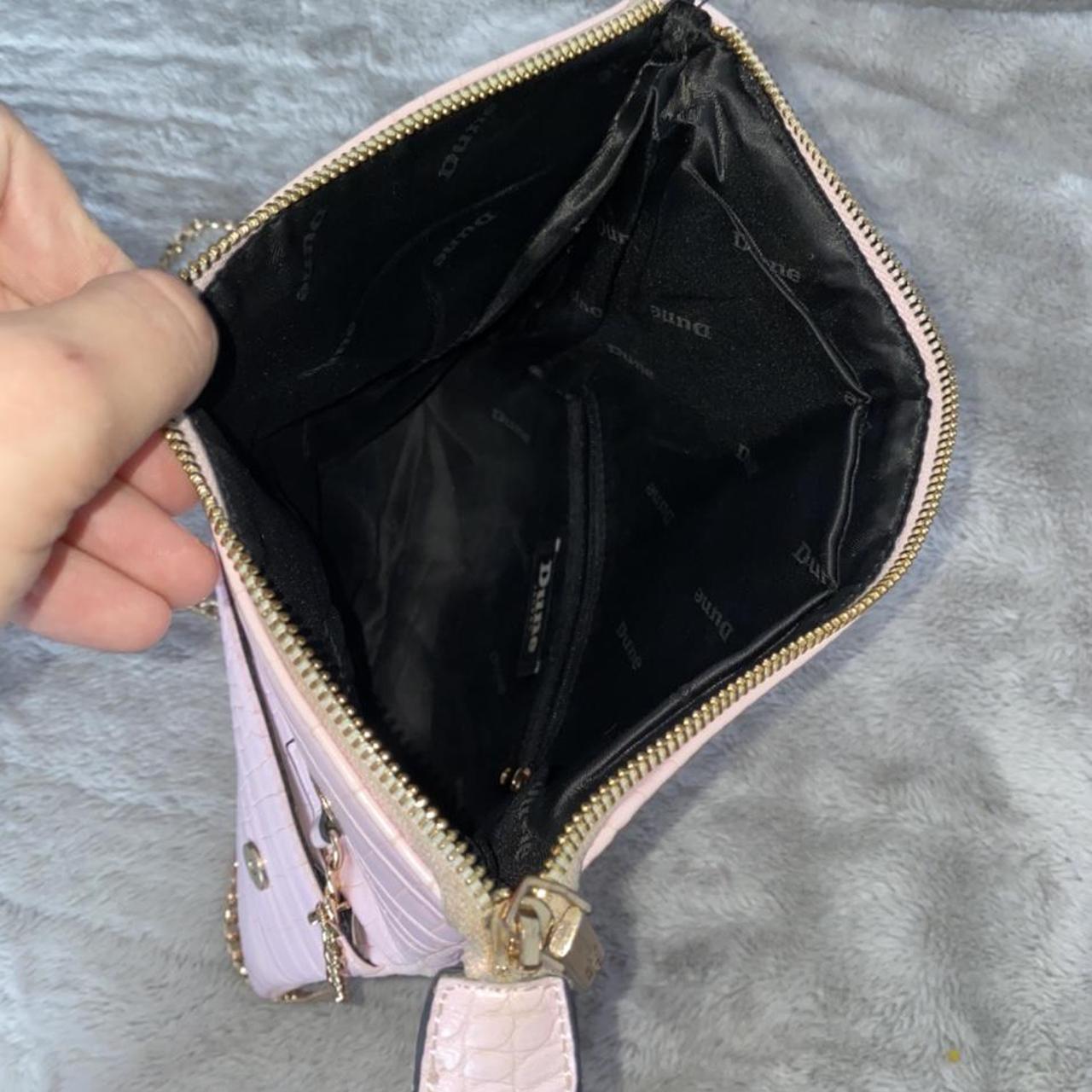 Dune pastel pink folding clutch pouch bag with gold... - Depop