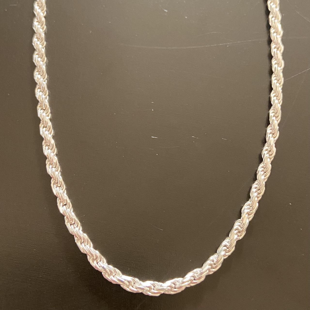 Silver rope chain on sale thick