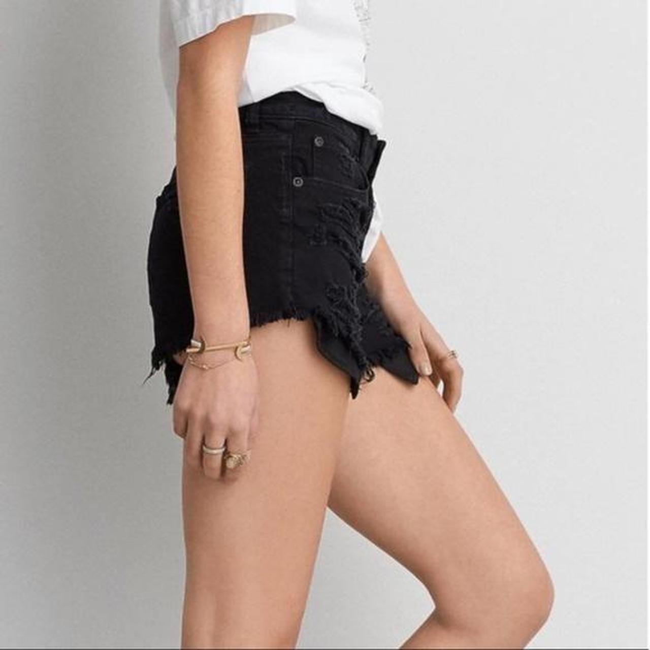 American eagle cheap black festival shorts