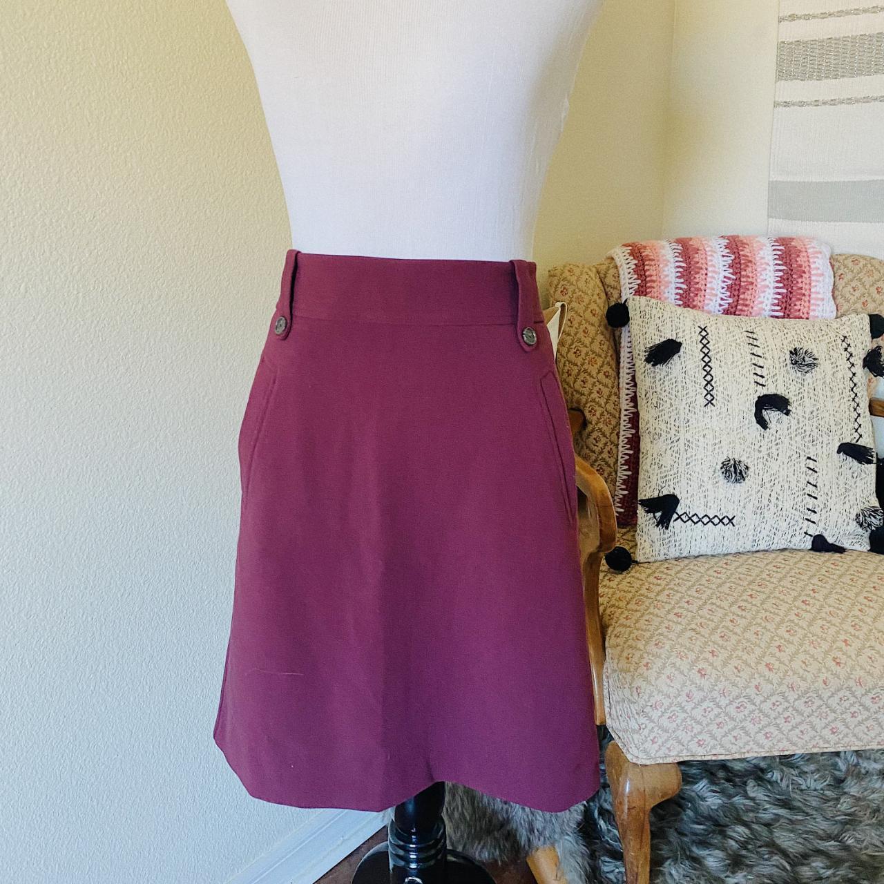 Ann Taylor Women's Burgundy Skirt (2)