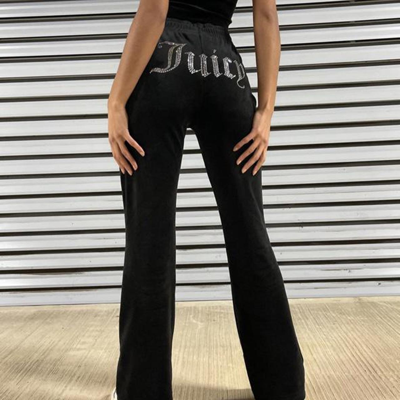 Black juicy 2025 couture tracksuit bottoms