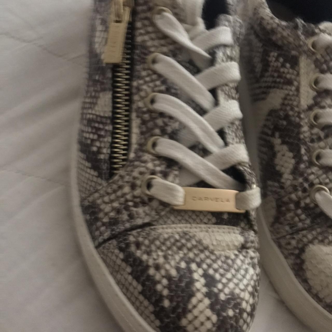 Carvela cheap snakeskin trainers